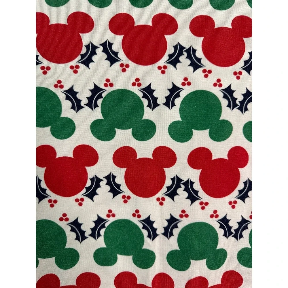 Hanna Andersson Size 120 6-7 Disney Holiday Mickey Mouse Organic Pajamas LJs